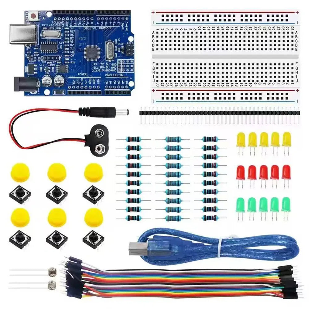 Arduino R3 Starter DIY Kit – Breadboard, LED & Jumper Wires Electronics Starter Kit Axl