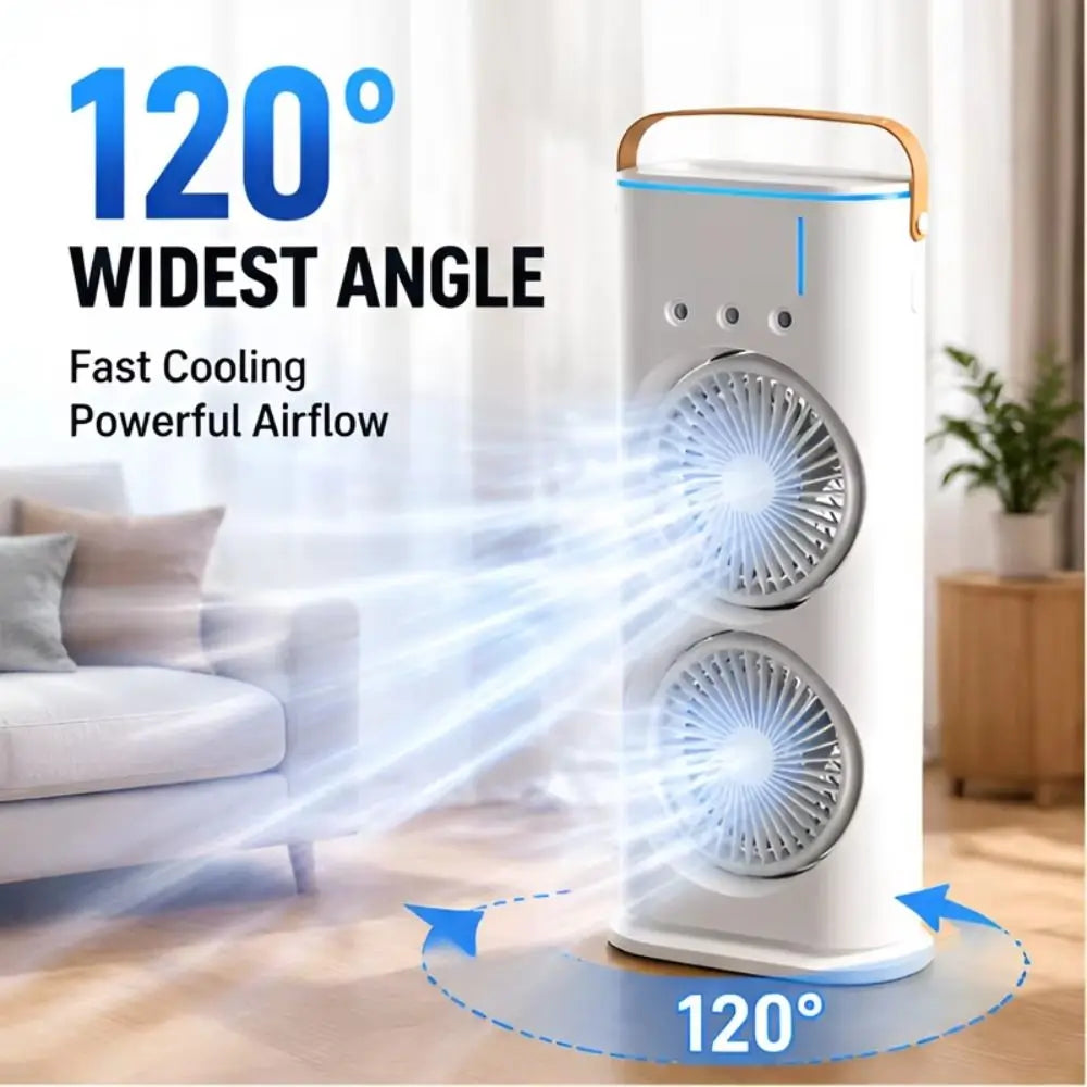 3-in-1 Desktop Fan Humidifier & LED Night Light | USB Cooler Desktop Humidifier Fan Axl