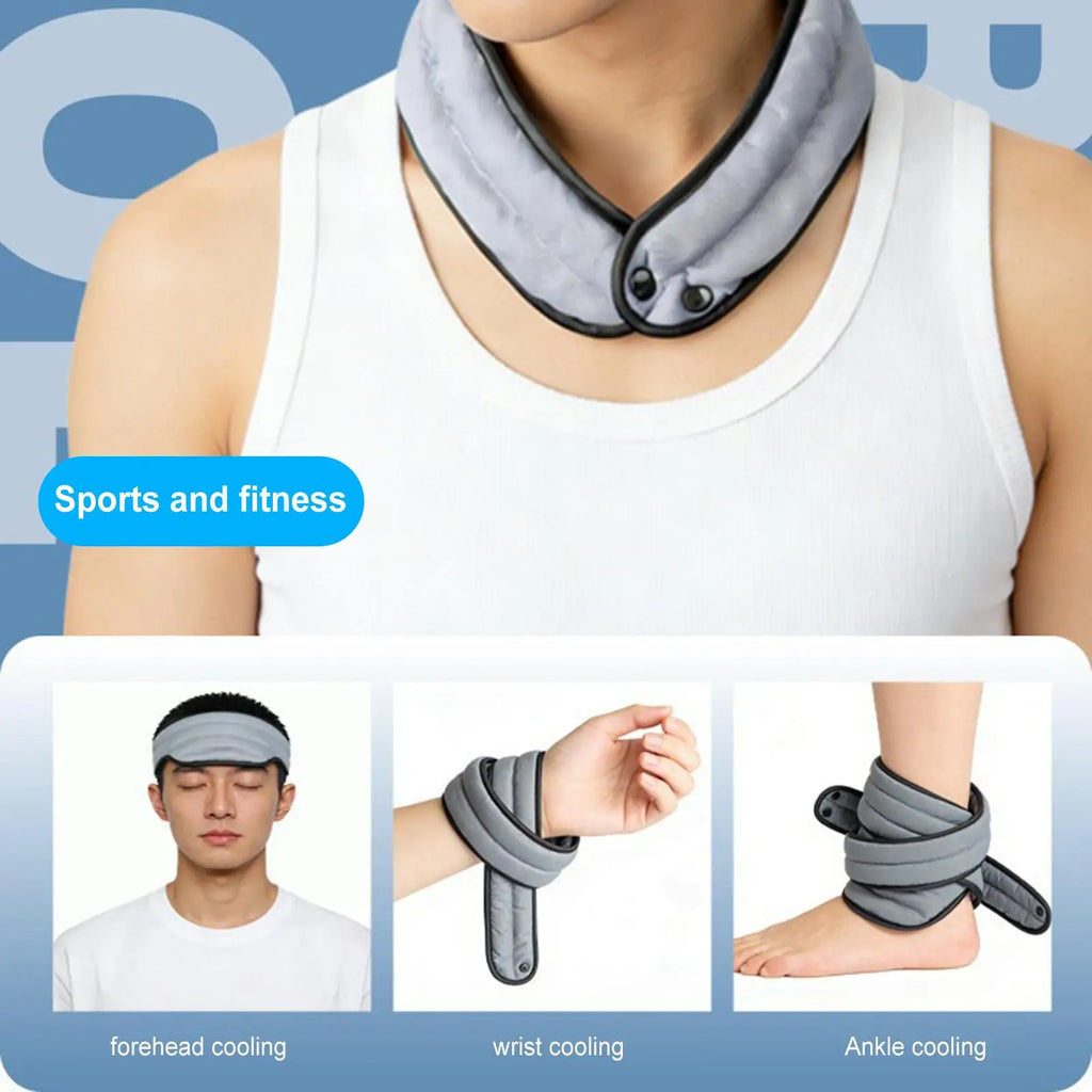 Reusable Cooling Neck Wrap – Wearable Cooler for Hot Weather Cooling Neck Wrap Axl