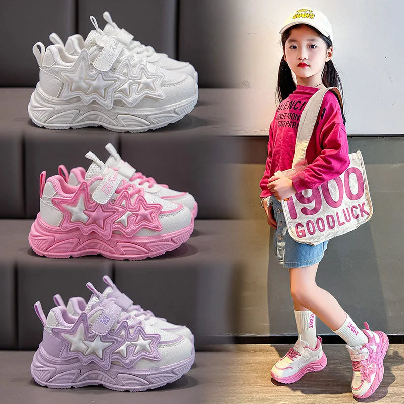 Girls Air Mesh Sneakers – Kids Casual Sports Running Shoes Girls Kids Sneakers Axl