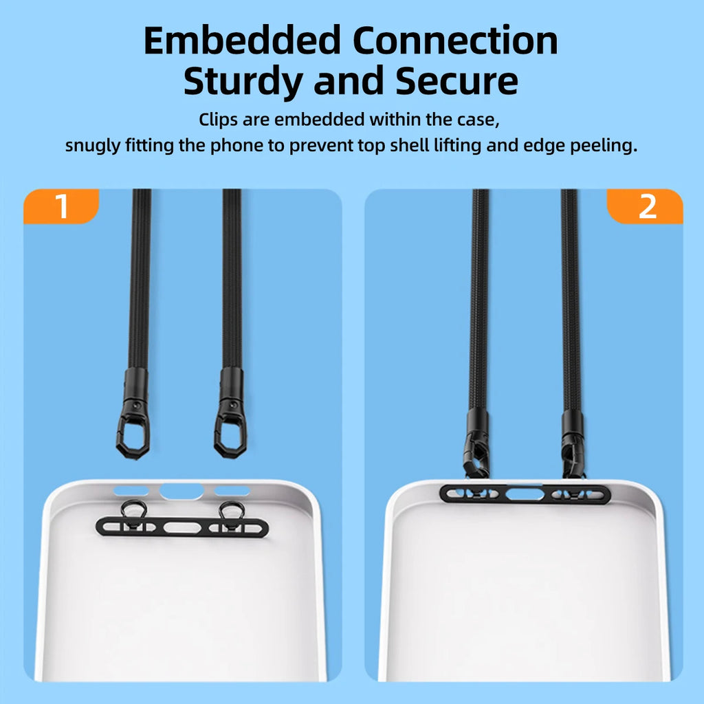 Stainless Steel Phone Lanyard Patch Clip | Metal Gasket Connector Phone Lanyard Connector Axl