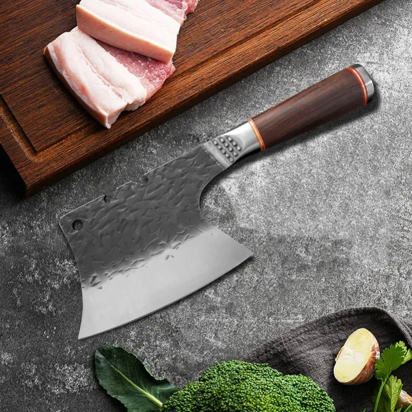 Hand Forged Stainless Steel Meat Cleaver | BBQ Butcher Knife Meat Cleaver Knife Axl