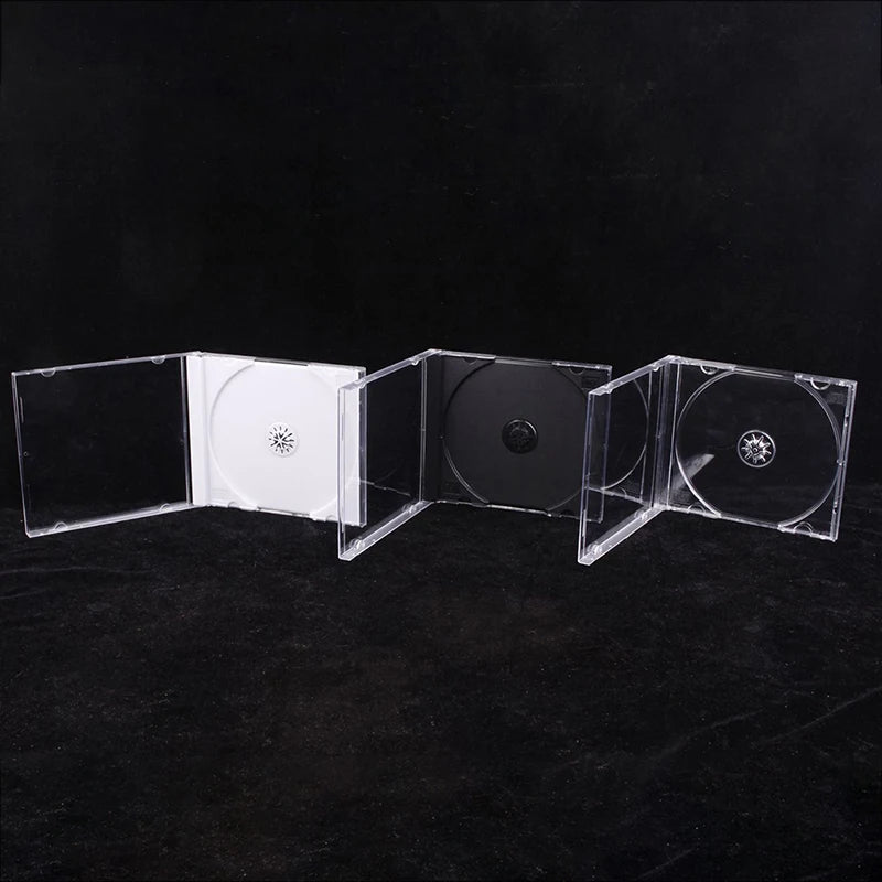Clear Transparent CD/DVD Cases – Empty PP Plastic, 1–2 Discs CD DVD Case Axl