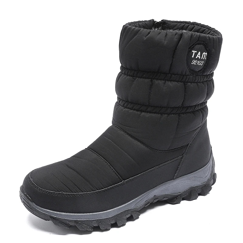 Women's Waterproof Mid-Calf Snow Boots | Non-Slip Winter Women's Snow Boots Axl Black 36