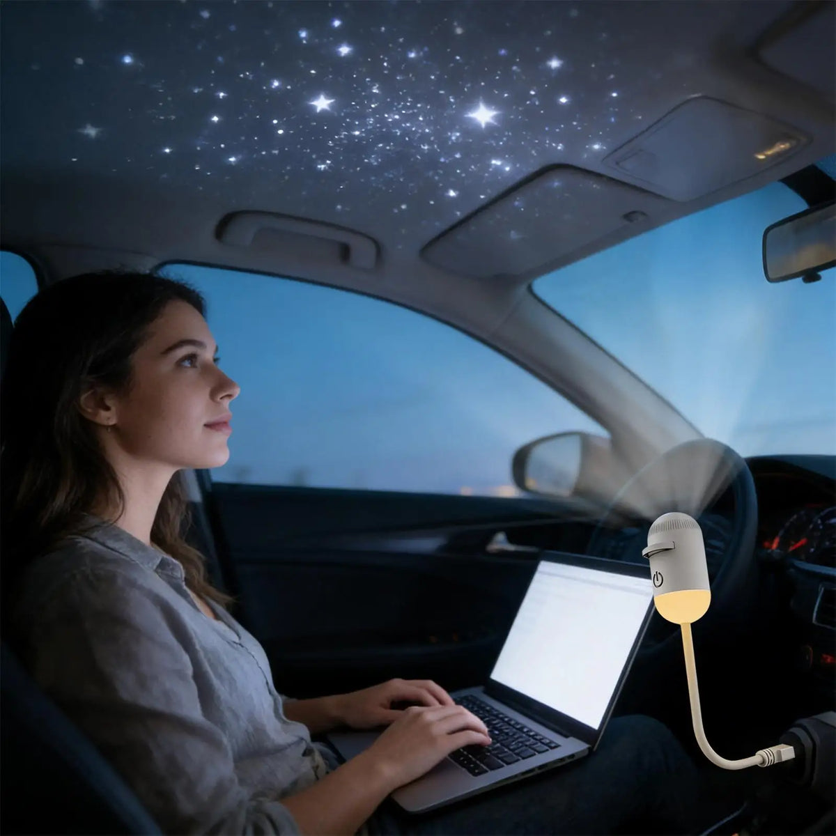 360° Projector Night Light 2-in-1 Desk Lamp | 5 Film Slides Projector Night Light Axl