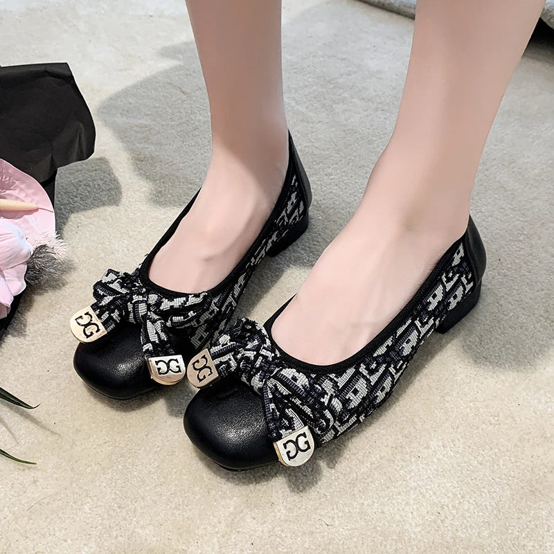 UXST Women's Mary Jane Flats – Butterfly-Knot Casual Pumps Mary Jane Flats Axl