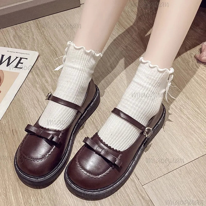 Women's Mary Jane Flat Loafers – Lolita JK Buckle Shoes Mary Jane Flats Axl