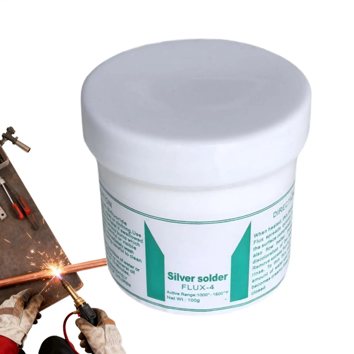 Solder Flux Paste 100g | Silver Brass Brazing Powder for Welding Soldering Flux Paste Axl