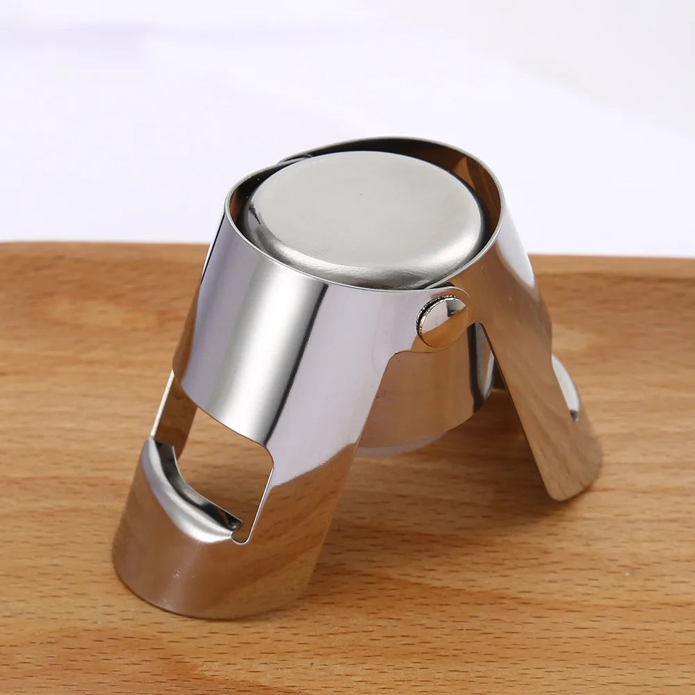 Stainless Steel Champagne Bottle Stopper – Vacuum Seal Bottle Stopper Axl