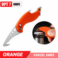 KEMORELA Foldable Serrated Pocket Knife EDC Keychain Tool Folding Pocket Knife Axl Orange B
