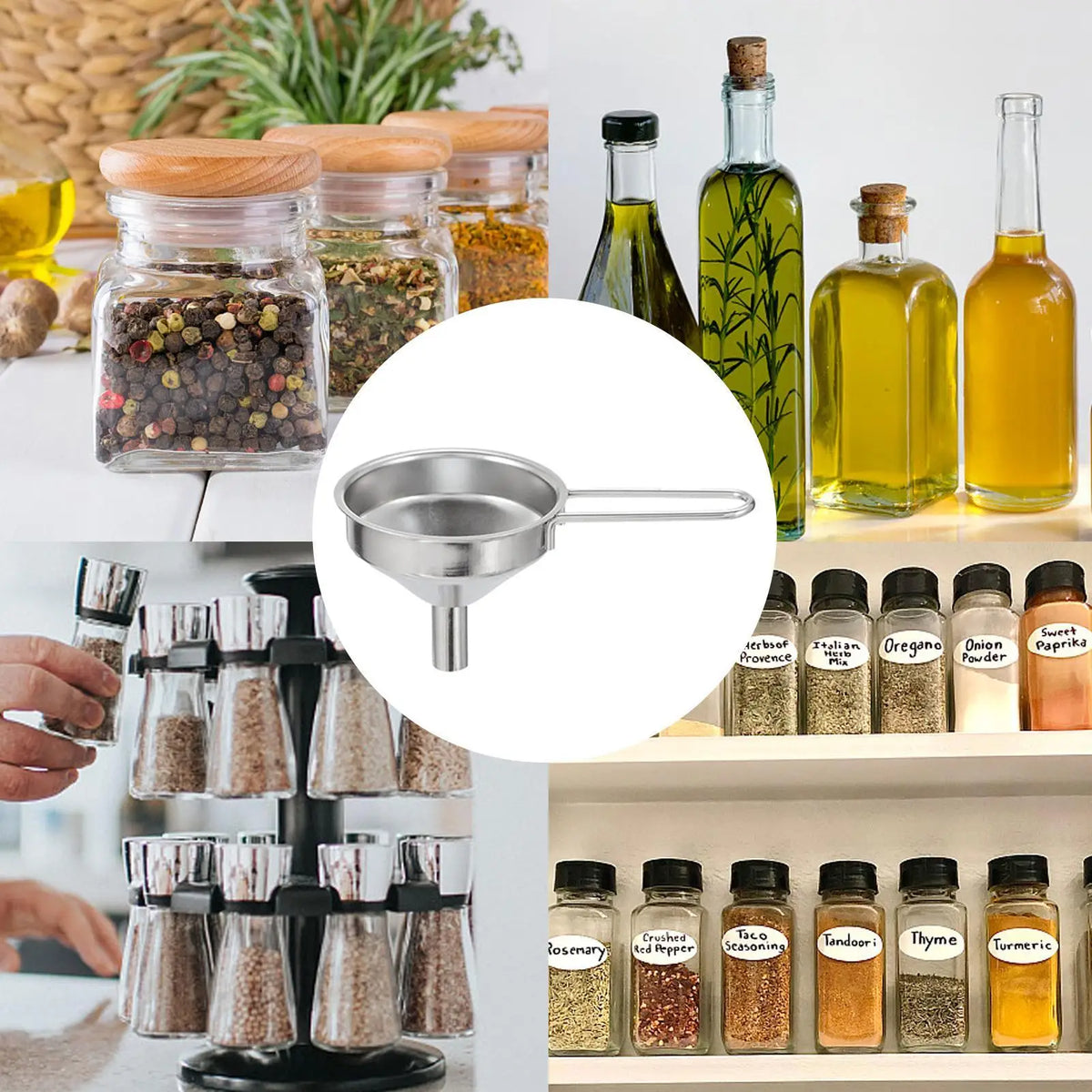 Stainless Steel Mini Kitchen Funnel – Portable Liquid Transfer Kitchen Funnel Axl