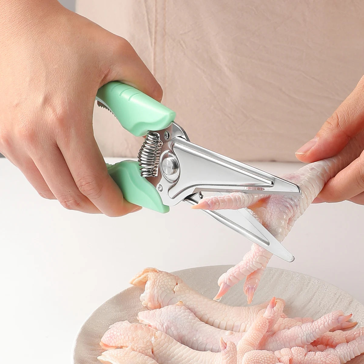 SHENJIU Kitchen Shears – Heavy-Duty Stainless Steel Meat Scissors Kitchen Shears Axl
