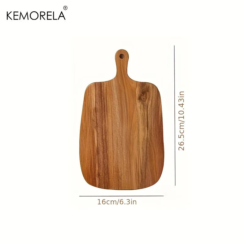 KEMORELA Wooden Cutting Board with Handle – Food-Safe Wooden Cutting Board Axl S
