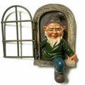 Naughty Garden Gnome Elf Tree Hugger Resin Statue – Door Decor Garden Gnome Statue Axl WYK1212