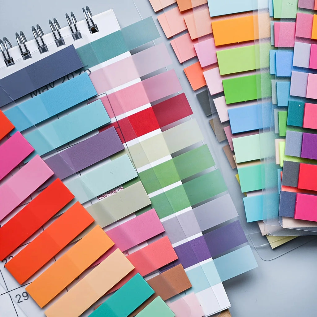 5000 Morandi Color Index Tabs – Transparent PET Sticky Notes Index Tab Sticky Notes Axl