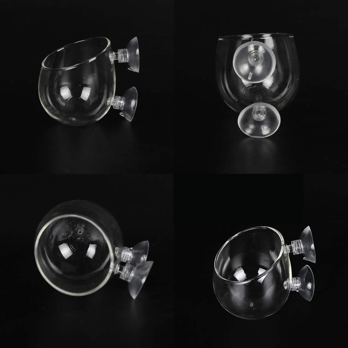 Aquarium Glass Plant Pot with Suction Cups | Fish Tank Planter Aquarium Plant Pot Axl