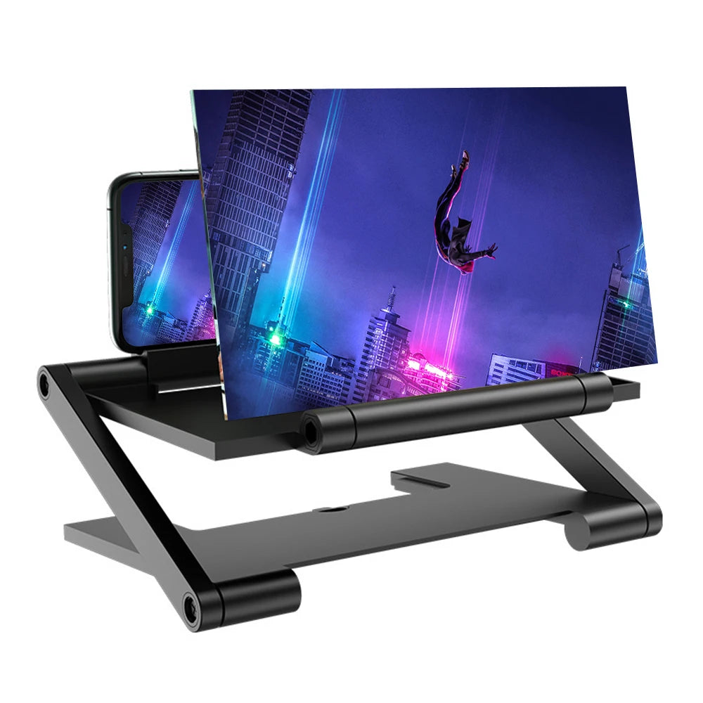 10-Inch Phone Screen Amplifier – Foldable HD Magnifier Stand Phone Screen Magnifier Axl Black