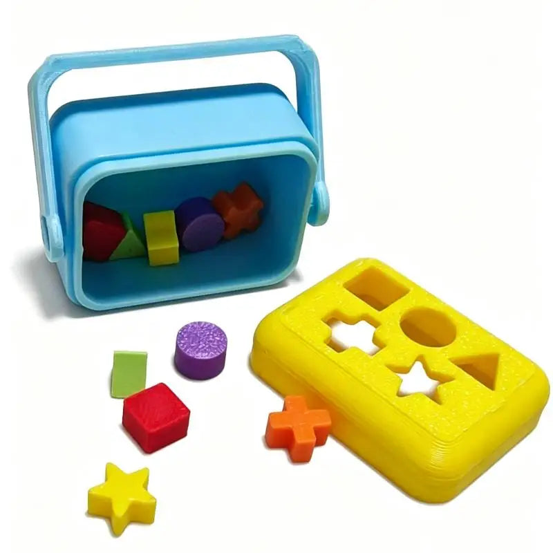 1:12 Miniature Shape Sorting Toy Box – Dollhouse Nursery Prop Dollhouse Accessory Axl