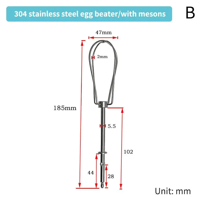 Stainless Steel Whisk Attachments Set of 2 | Hand Mixer Heads Mixer Whisk Attachment Axl B