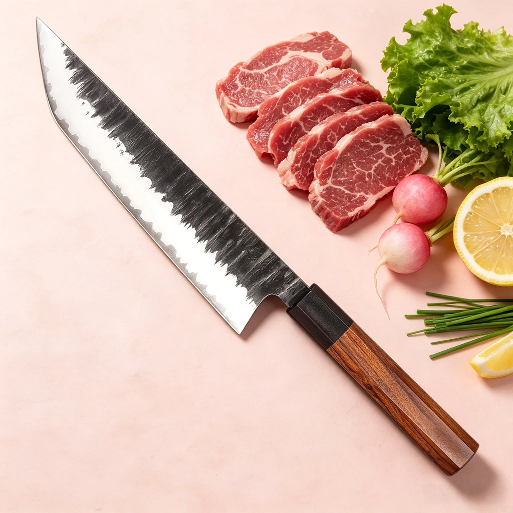 Japanese Hand-Forged Sushi Chef Knife – 21cm Clad Steel Japanese Chef Knife Axl Chef Knife