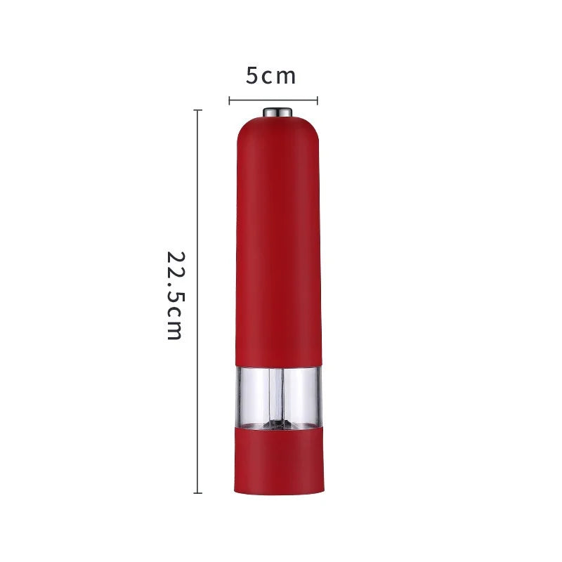 KEMORELA Electric Salt & Pepper Grinder – Adjustable Spice Mill Electric Spice Grinder Axl RED