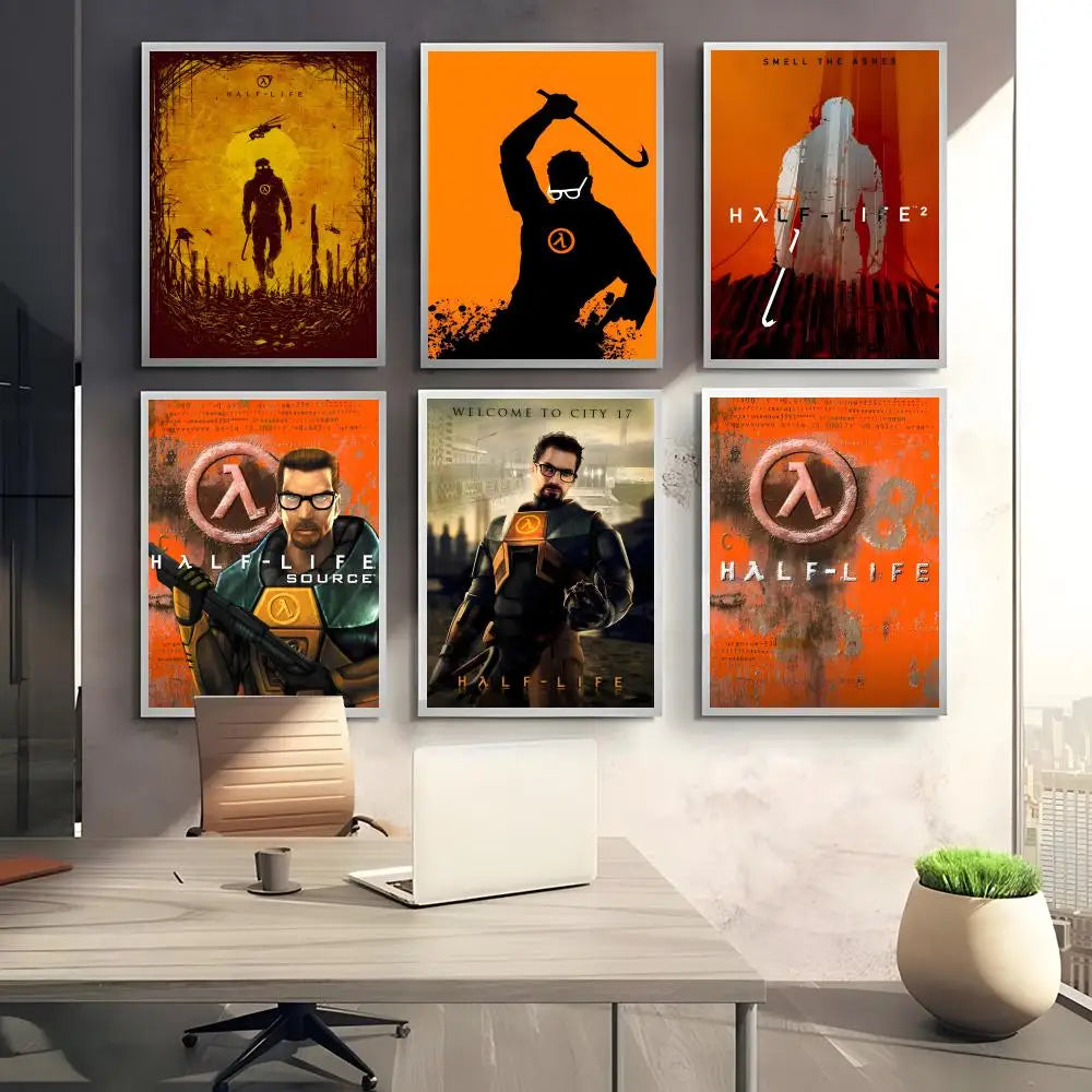 Half-Life Game Poster Sticker – HD Self-Adhesive Wall Art Wall Art Sticker Axl