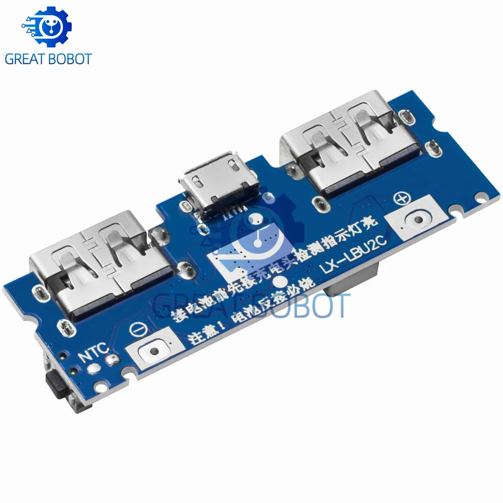 18650 Dual USB Power Bank Charger Board 5V 2.4A Boost Module Battery Charger Board Axl