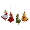 4-Pack Vintage Angel Wooden Christmas Hanging Ornaments Christmas Ornaments Axl Multicolor
