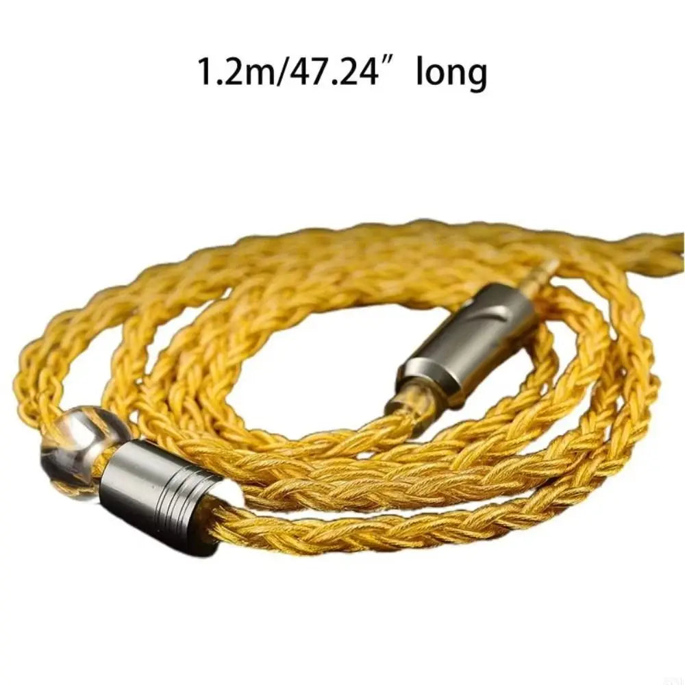 QKZ T1 Silver Plated Earphone Upgrade Cable 8-Strand 2Pin Earphone Upgrade Cable Axl