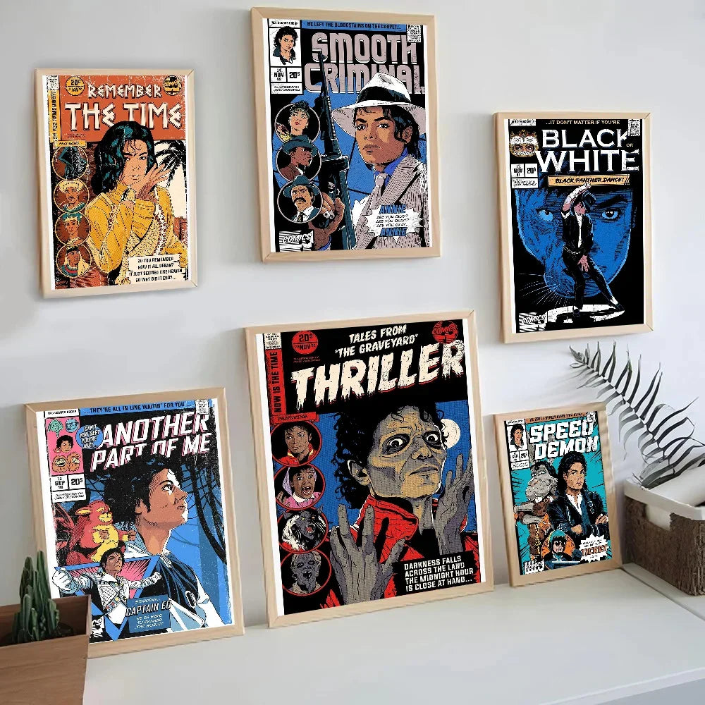 Michael Jackson Dancer Poster – Waterproof Self-Adhesive Wall Art Wall Art Poster Axl