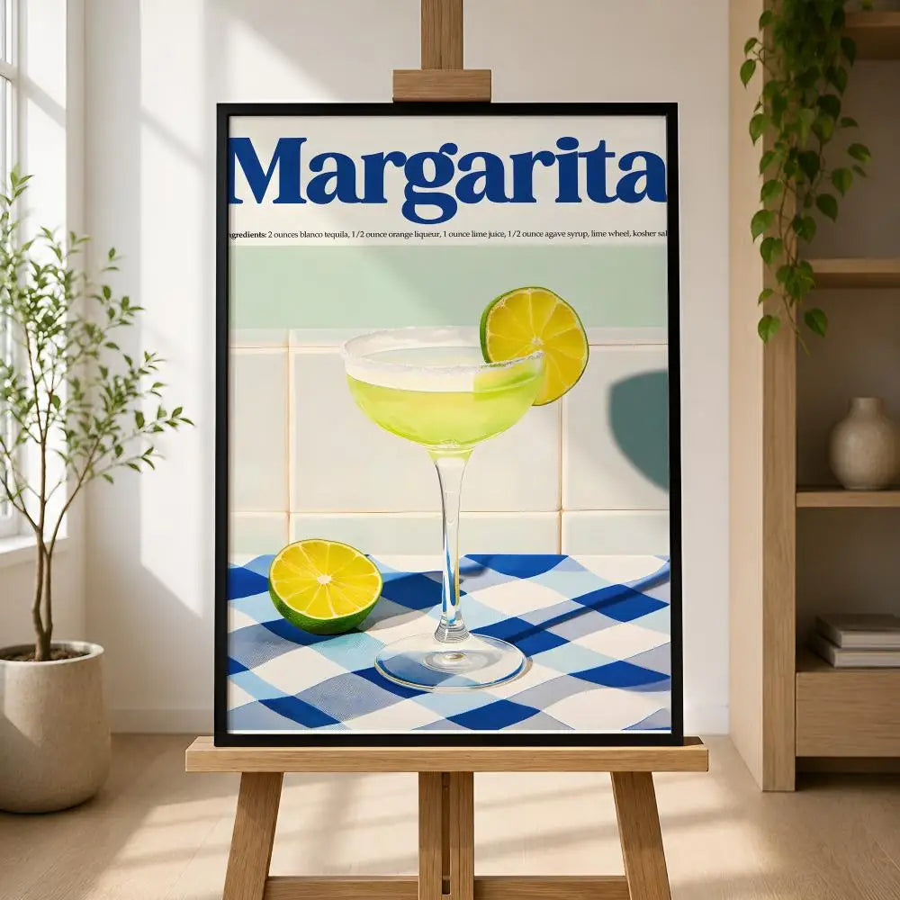 Cocktail Margarita Wall Poster – Self-Adhesive Waterproof Art Decorative Wall Poster Axl