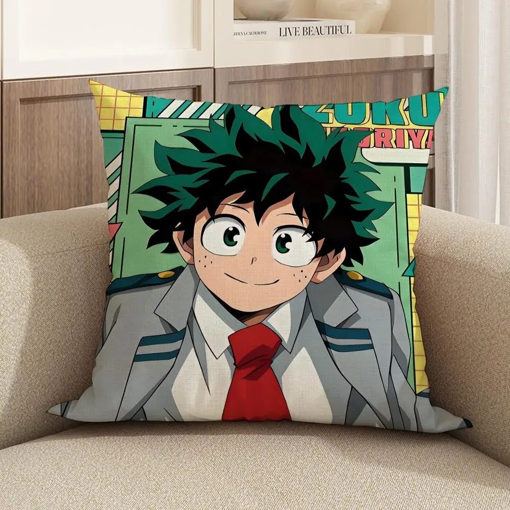 Anime Izuku Midoriya Linen Cushion Cover | Sofa & Bedroom Decor Decorative Cushion Cover Axl White6 35X35cm