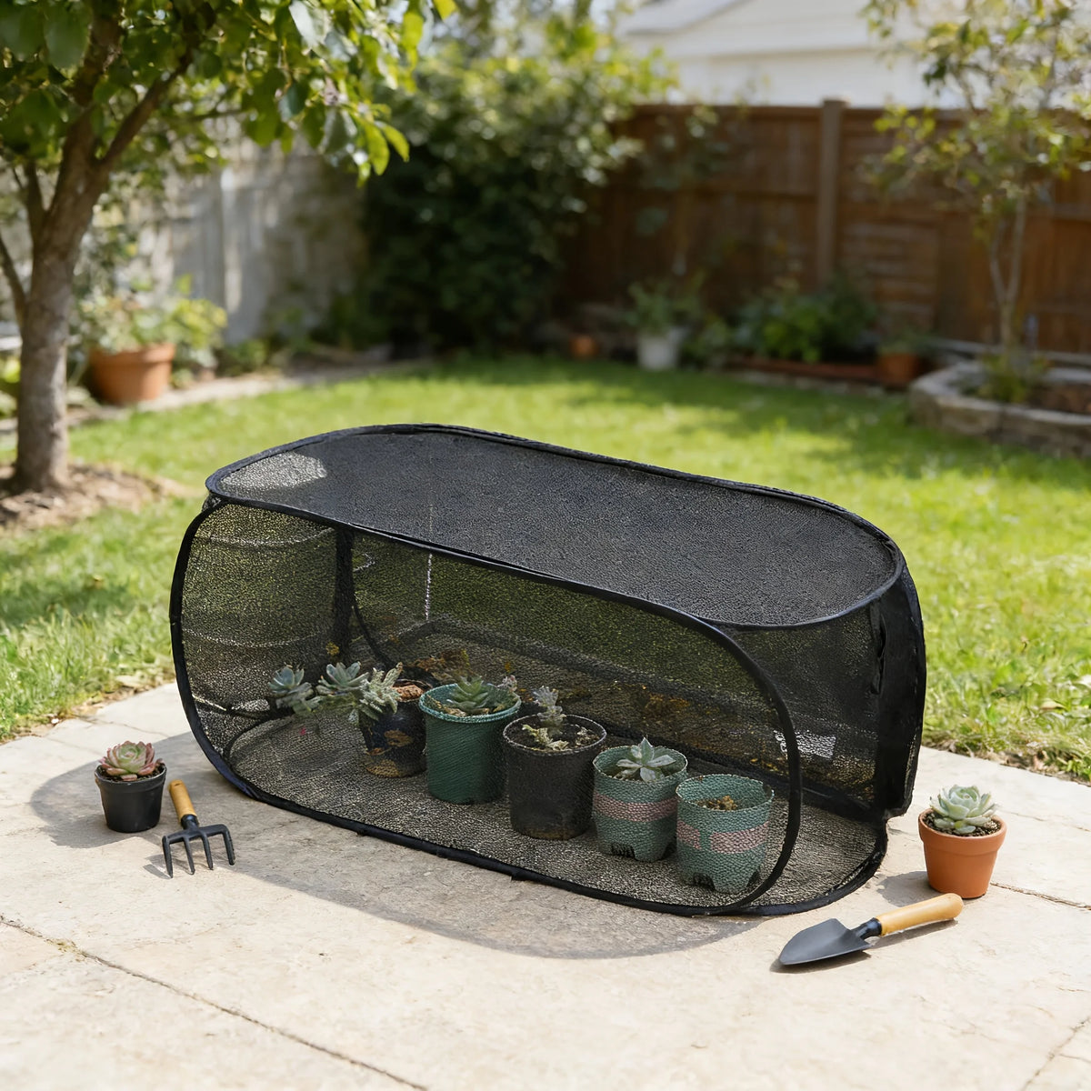 Pop-Up Garden Mesh Plant Cover – Large Greenhouse Cloche Garden Plant Cover Axl