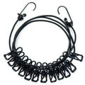 4M Stretch Camping Clothesline with 12 Clips | Travel Laundry Line Travel Clothesline Axl Black
