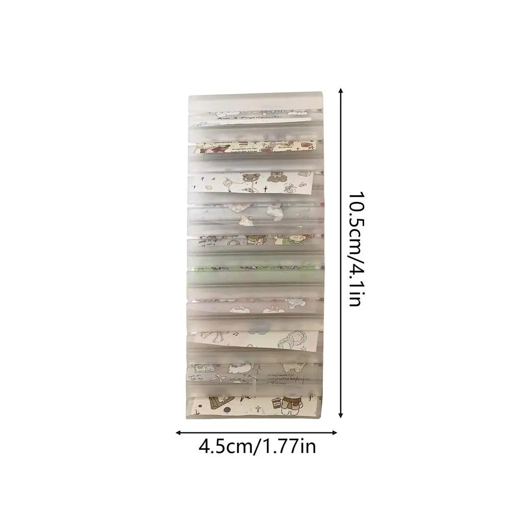 Nail Transfer Foil Storage Box – 10-Slot Organizer Case Nail Art Organizer Axl transparent
