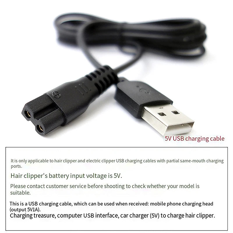 USB Charger Cable for ES928 ES968 ES969 ES900 ES958 Trimmer Trimmer Charger Cable Axl
