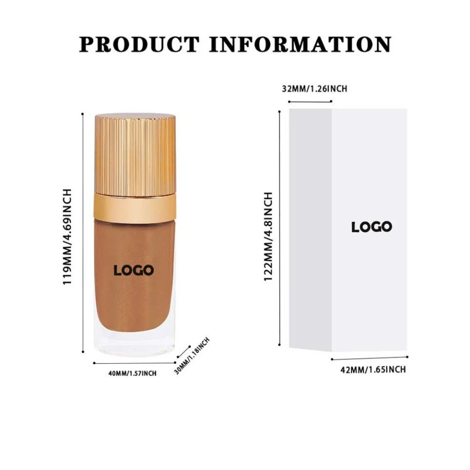 Vegan Liquid Highlighter – Shimmery Face & Body Glow Makeup Liquid Highlighter Axl