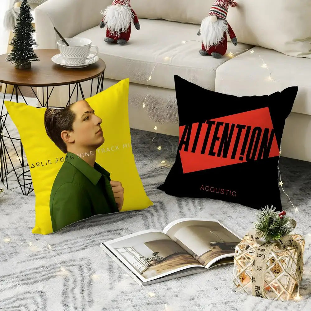 Charlie Puth Linen Cushion Cover – Hidden Zipper Pillowcase Decorative Cushion Cover Axl