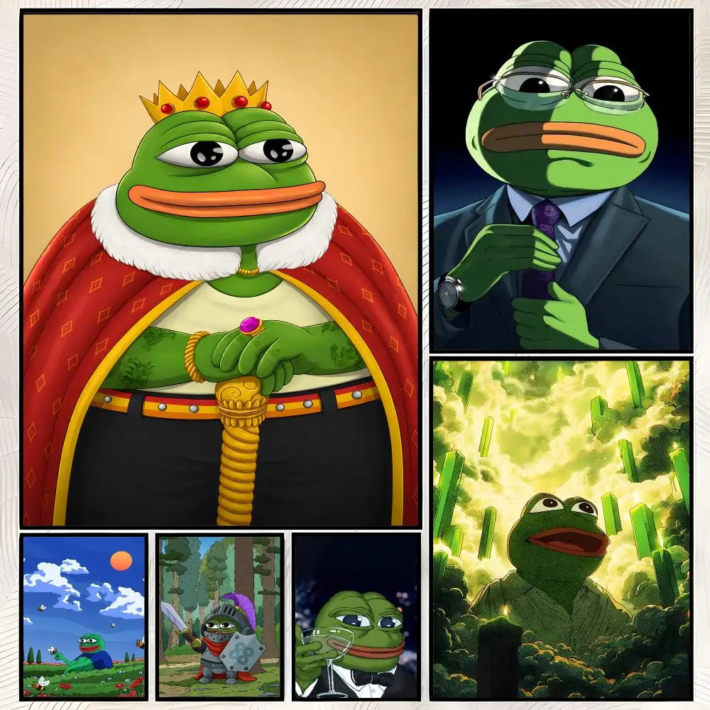 Pepe the Frog Meme Poster – Peel & Stick Waterproof Wall Art Wall Art Poster Axl