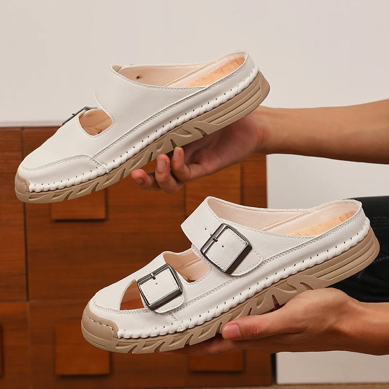 Women's Lightweight Casual Slippers – Outdoor Beach Shoes Casual Slippers Axl WHITE 46