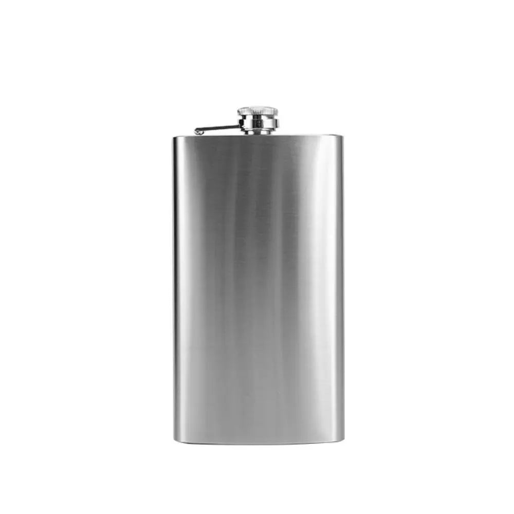 Stainless Steel Hip Flask – Leakproof Portable Whisky Flask Hip Flask Axl 12oz(336ml)-Silver