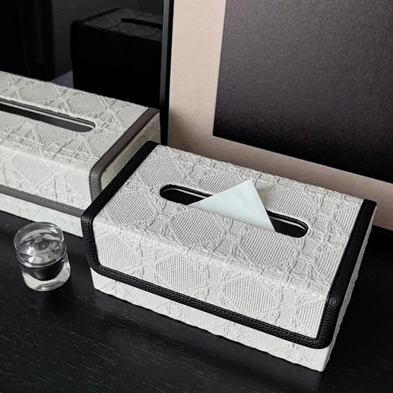 Nordic Leather Tissue Box – Modern Living Room Home Décor Leather Tissue Box Axl