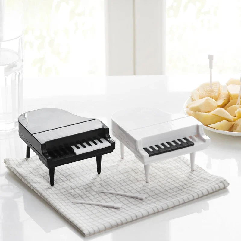 10-Piece Piano Shape Fruit Forks – Dessert & Cake Picks Novelty Dessert Forks Axl
