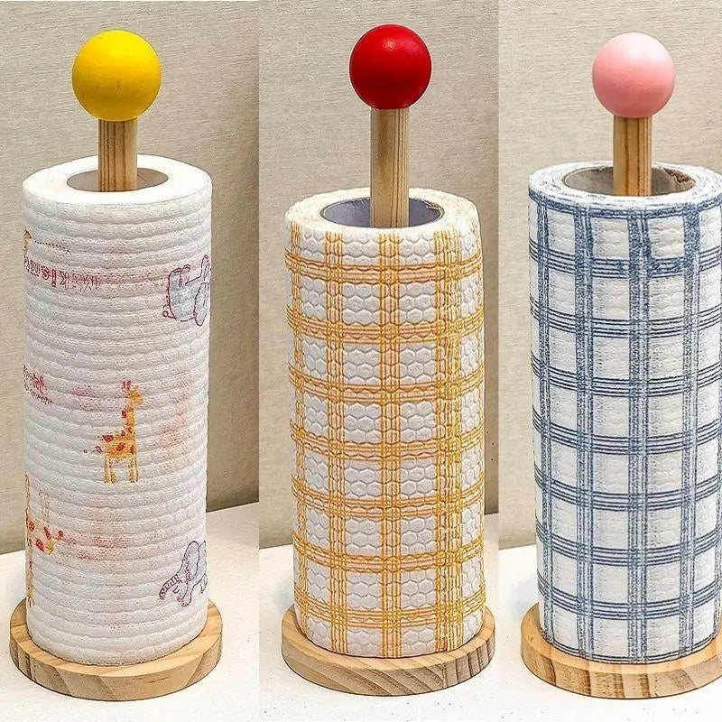 Wood Freestanding Tissue Roll Holder – No Drill, Anti-Slip Tissue Roll Holder Axl
