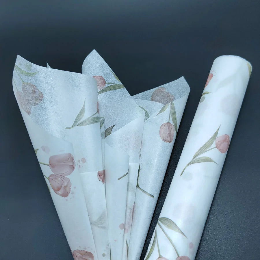 50 Pcs Tulip Gift Wrapping Paper Set – DIY Crafts & Occasions Gift Wrapping Paper Axl