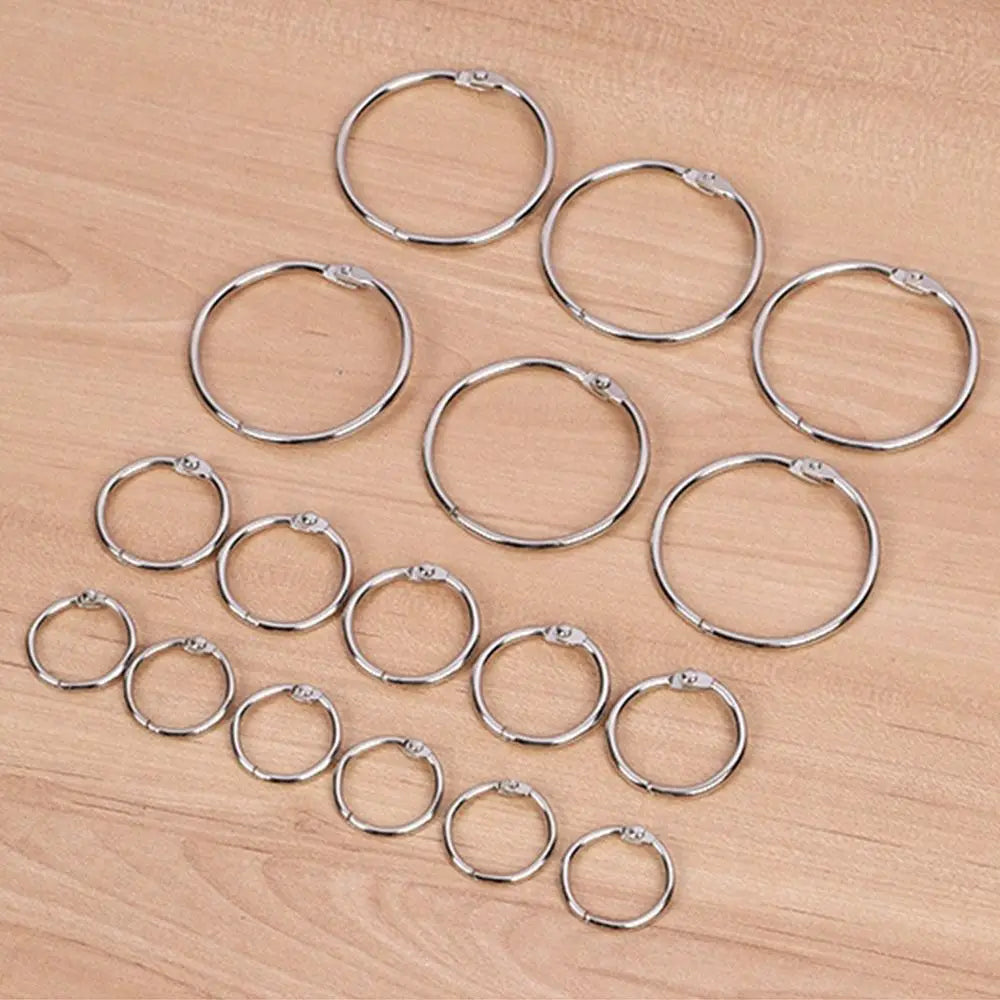 Metal Binder Rings 50/100 Pcs – Assorted Sizes Split Rings Binder Rings Axl