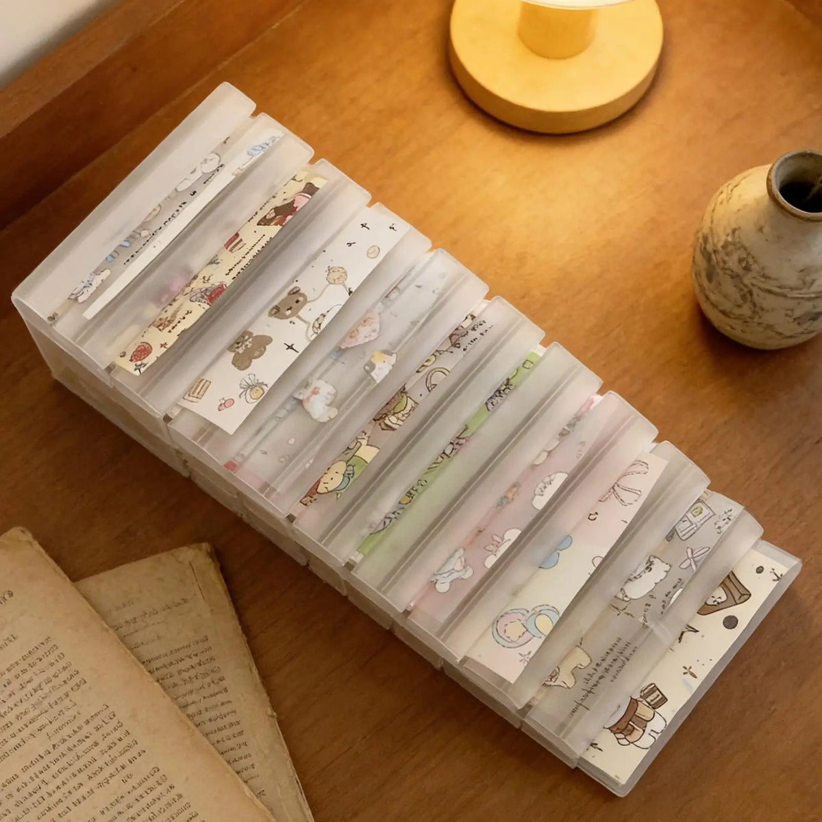 Nail Transfer Foil Storage Box – 10-Slot Organizer Case Nail Art Organizer Axl