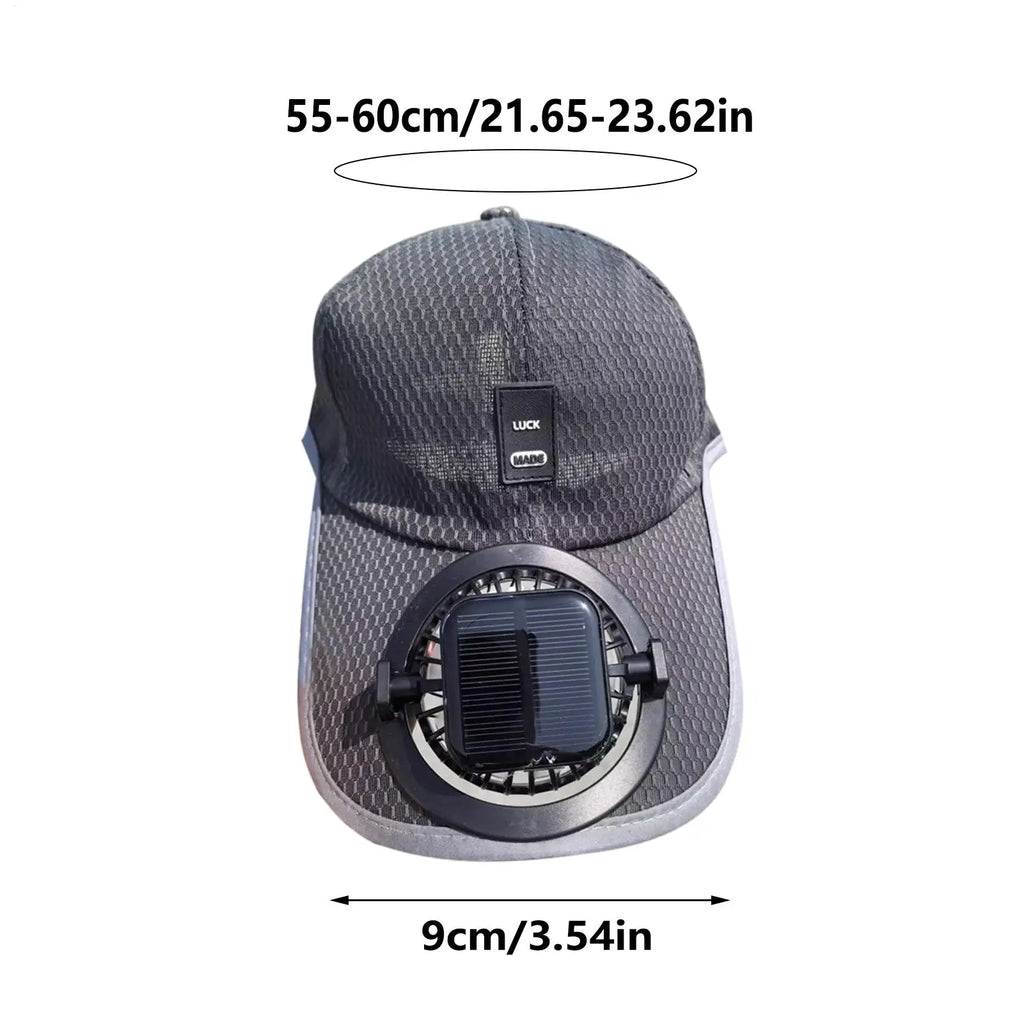 Solar Fan Cap – UV Protection Breathable Mesh Hat, USB & Solar Solar Fan Cap Axl