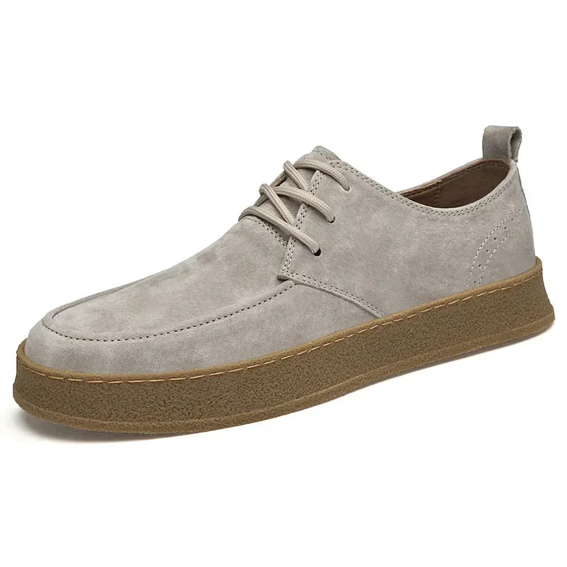 YBQJOO Men's Vintage Cow Suede High Top Lace-Up Casual Shoes Men's Casual Shoes Axl Sand 40