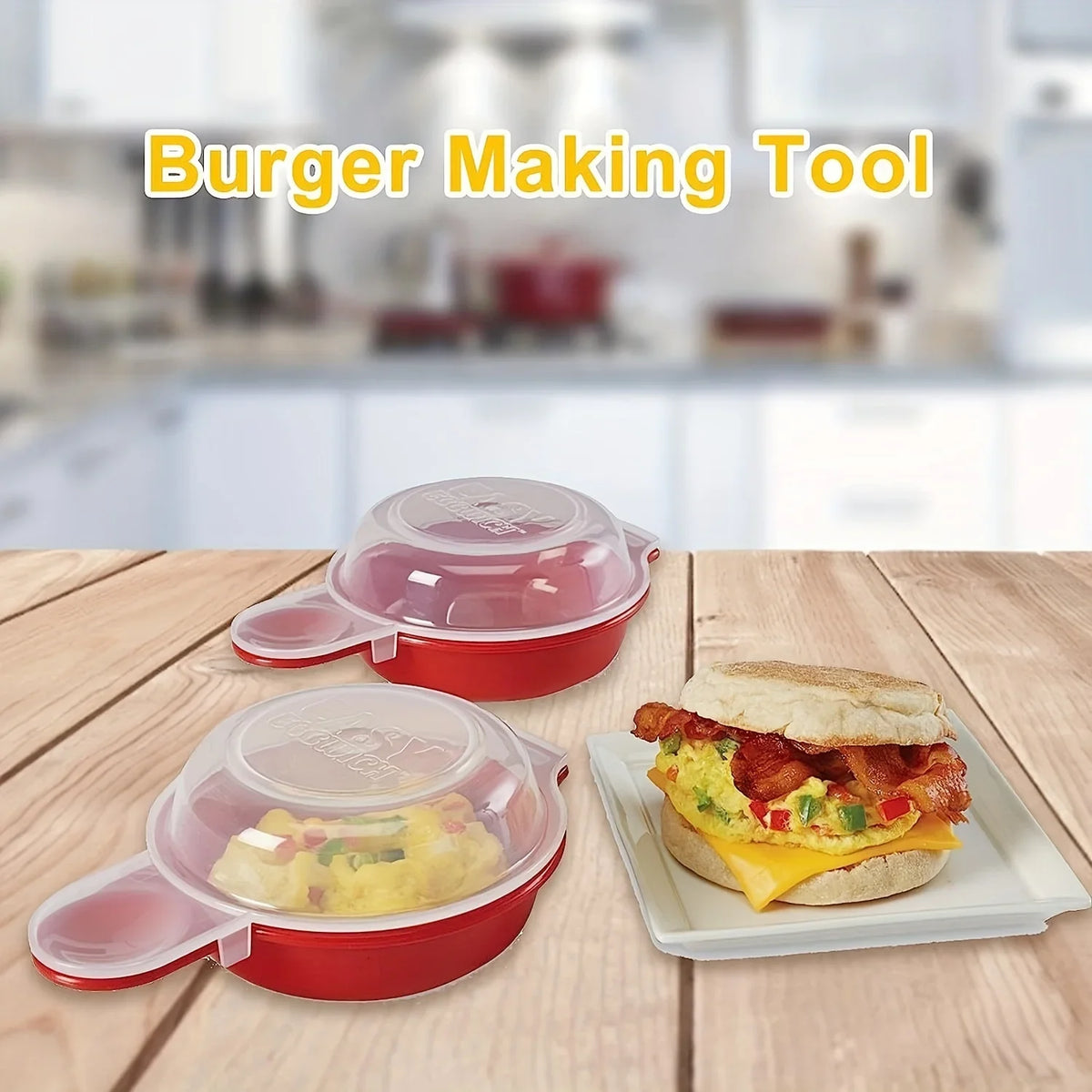 2-Pack Microwave Egg Cooker – Easy Eggwich Kitchen Gadget Microwave Egg Cooker Axl